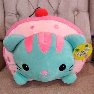 Cat Plush Cupcake Cherry Stuffed Animal Smoochy Pals Cute Pink Kitty Kids Toy